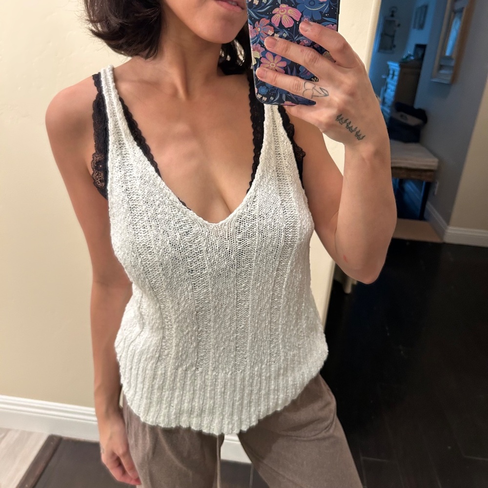 O'Neill Ivory Crochet Tank Top